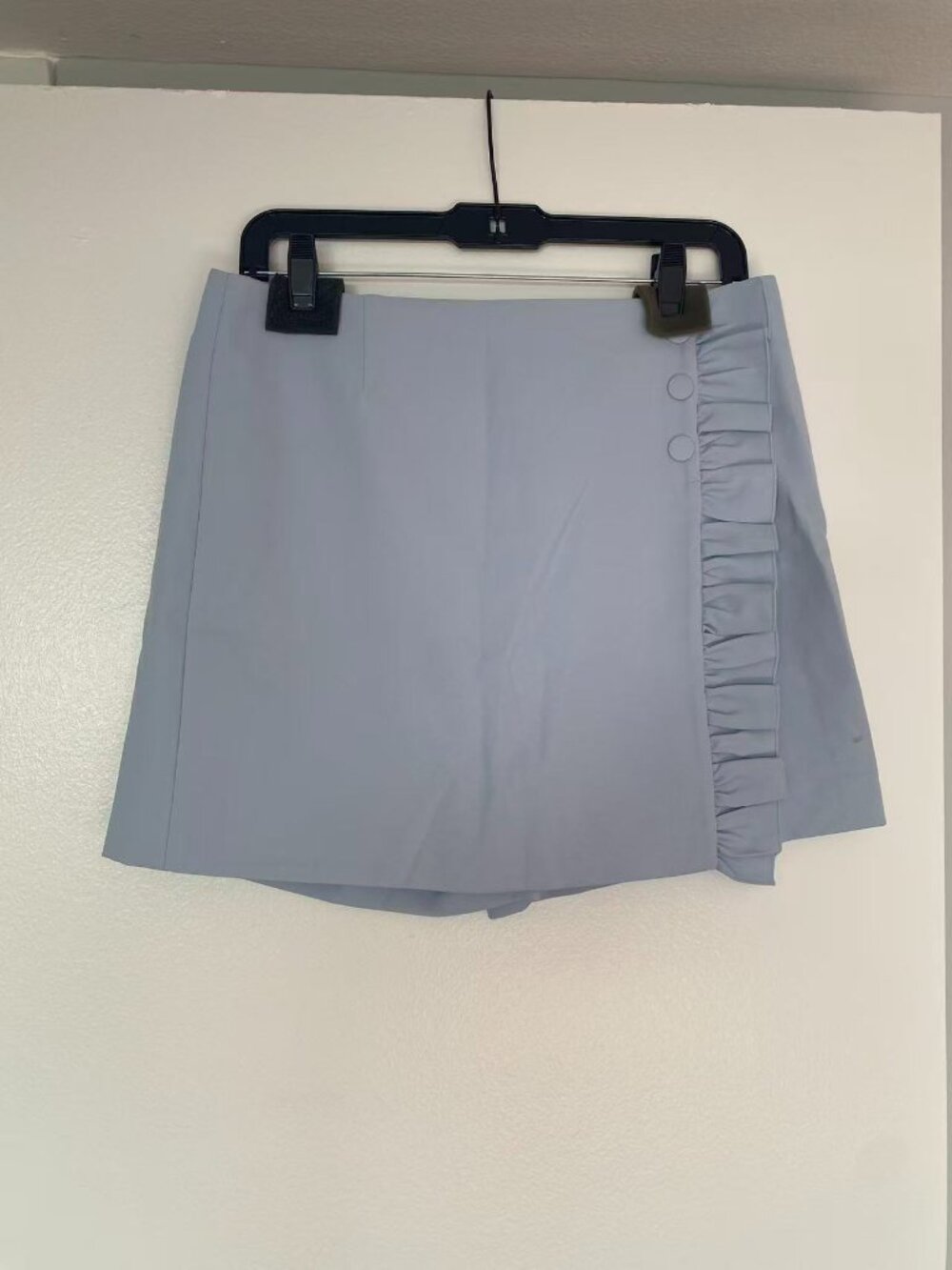 Tory Sport Powder Blue Ruffle Wrap Skort